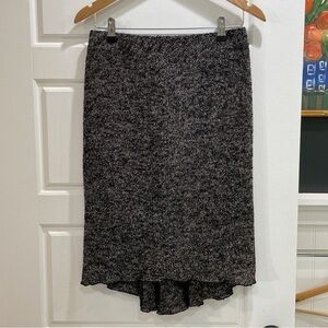 BCBG Max Azria Tweed Pencil Skirt with Kick Pleat